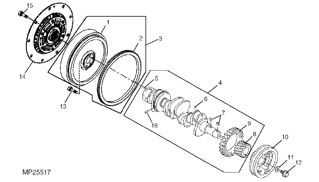 Crankshaft And Flywheel (4TNE84-EJTLB) ( - 311032)