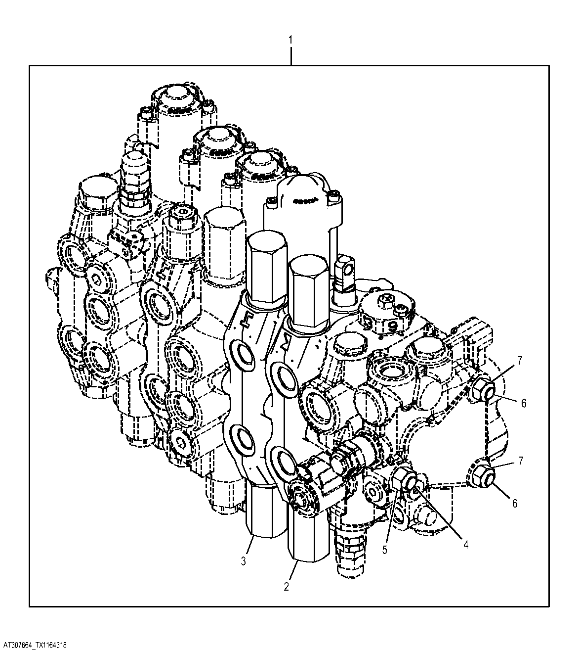 Two Way Auxiliary Control Valve, for Left Foot Pedal Pilot Control without Circuit Relief