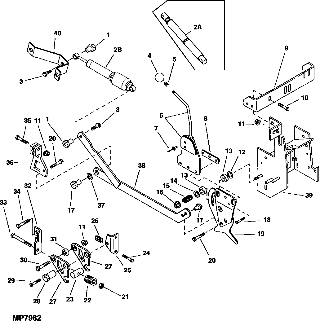 Hydrostatic Control Levers And Linkage (104041 - 120000)