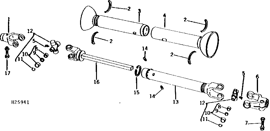 HEADER DRIVE SHAFT - SIDEHILL (PADDLE TYPE)