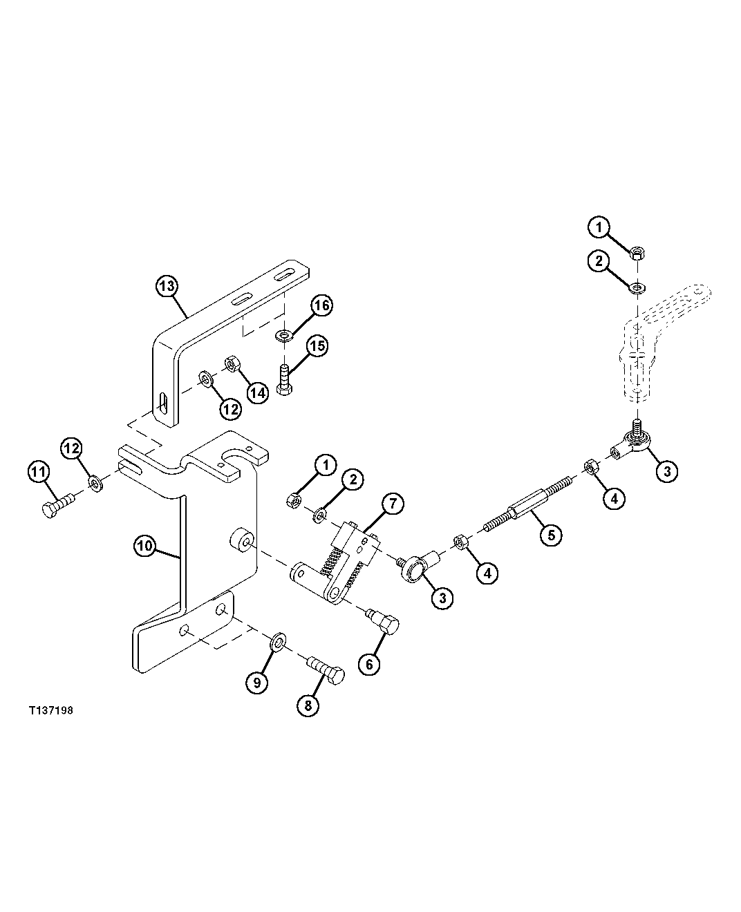 Engine Throttle Control Linkage And Brackets