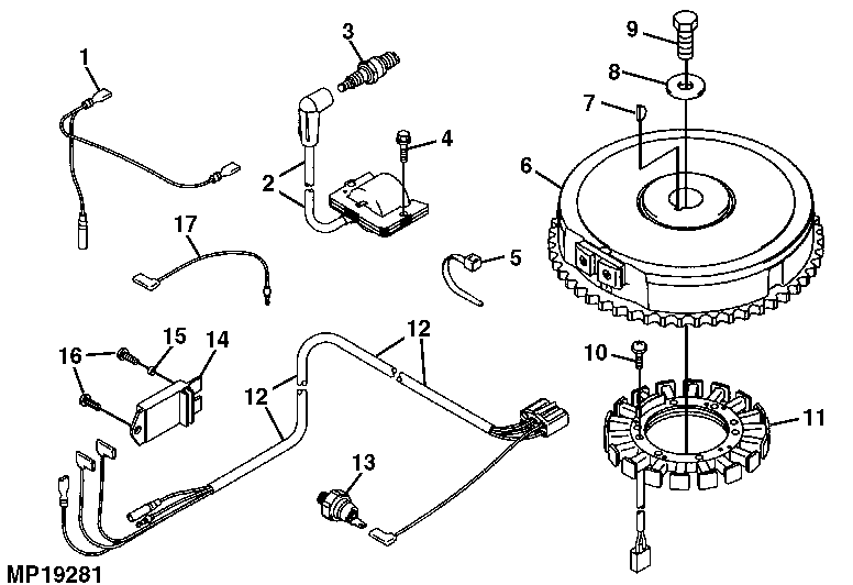 Flywheel, Ignition Coil And Stator (Engine Marked AS15, BS15)