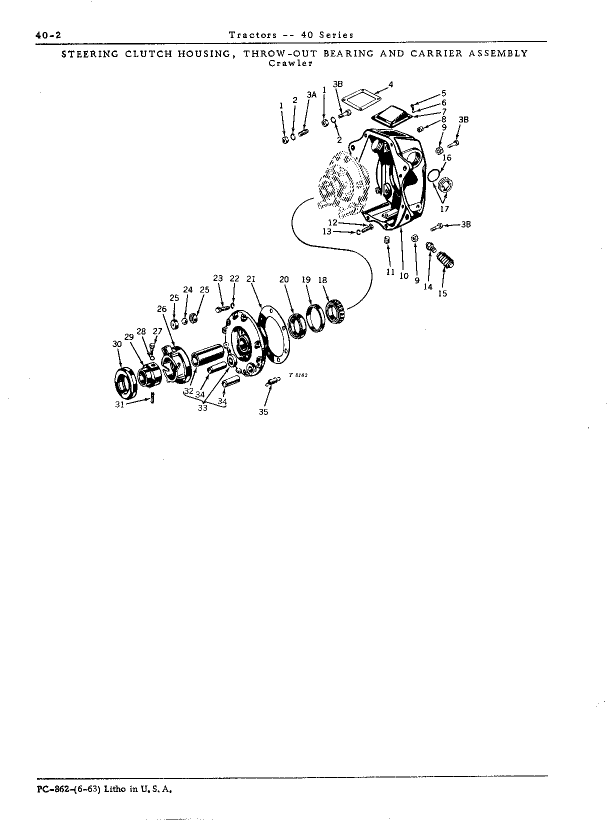 Clutch housing, steering (C)
