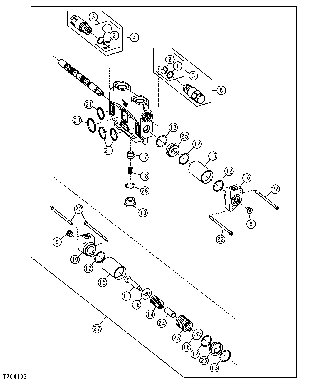 ARCH AND BOOM SECTION VALVE (PILOT) (DUAL FUNCTION) (GRAPPLE SKIDDERS)