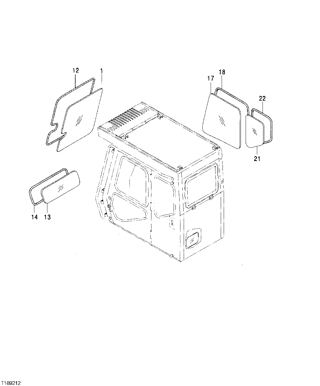CAB WINDSHIELD (CAB WITH INTEGRATED HEADGUARD)