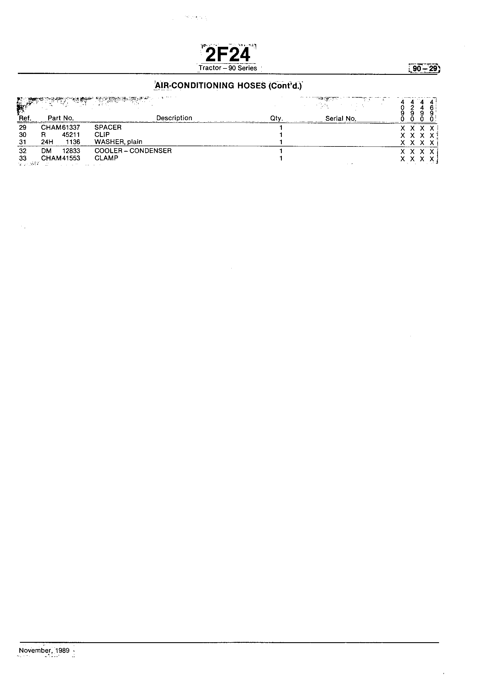 Operation Station Air Conditioning Hoses (Continued)