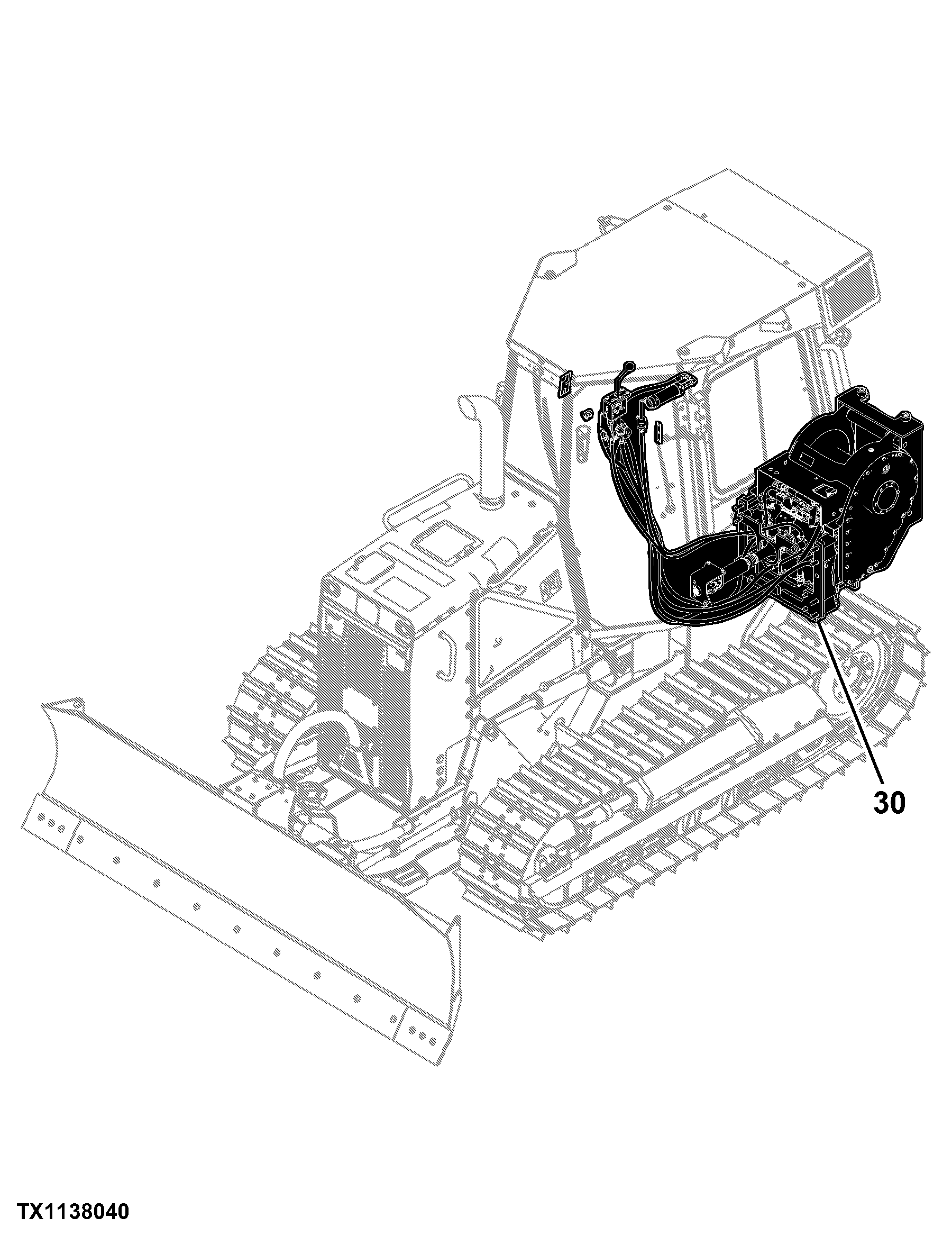 650K Crawler Dozer (PIN: 1T0650KX_ _E216396 - 275533) Engine 4045HT070