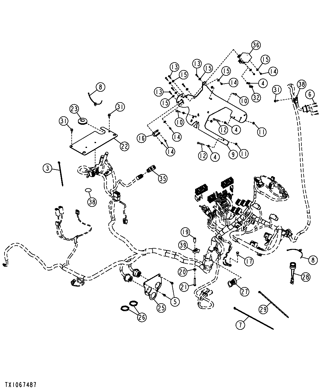 Side Console Wiring Harness Hardware, Canopy