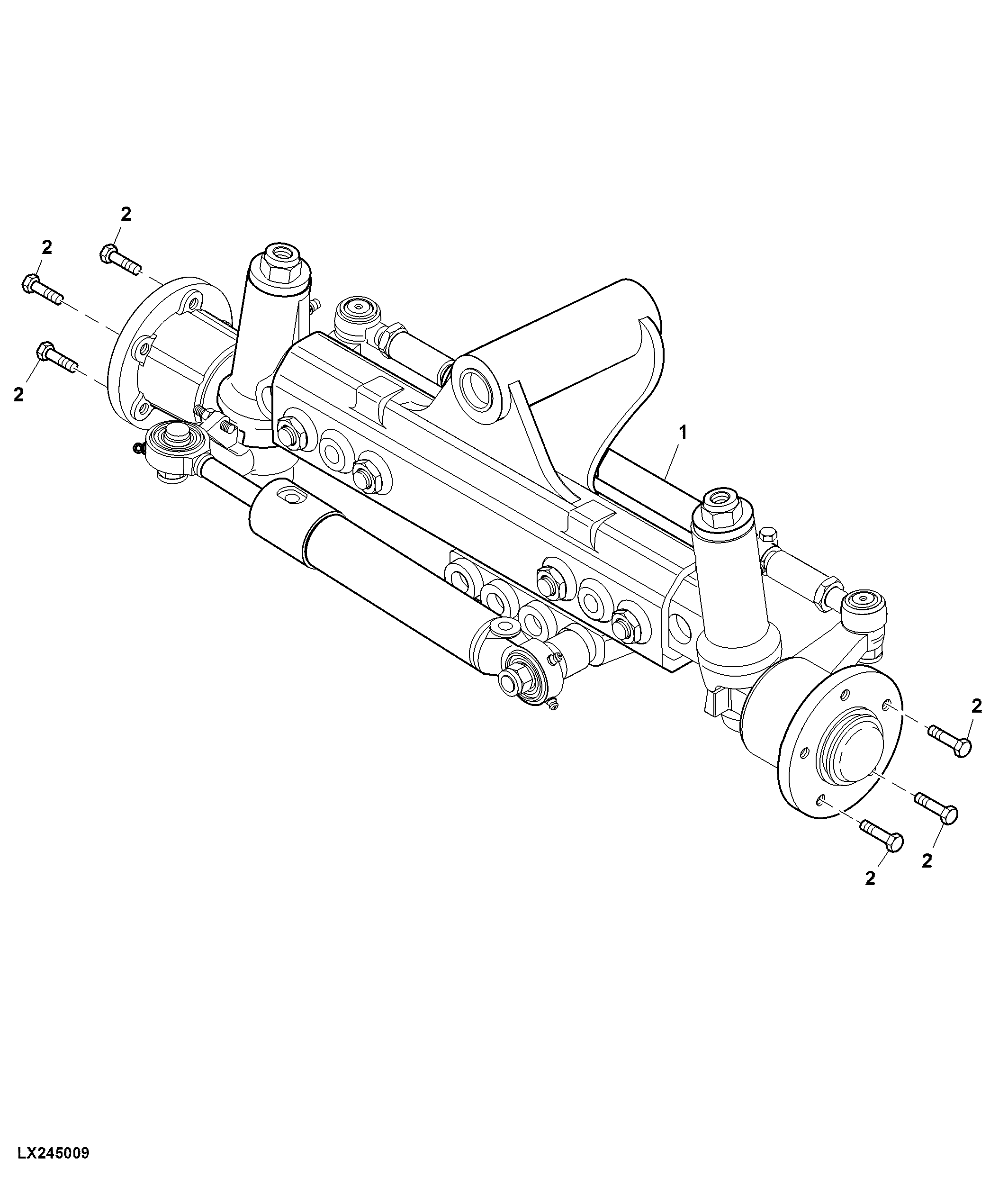 Front Axle, 2WD Axle