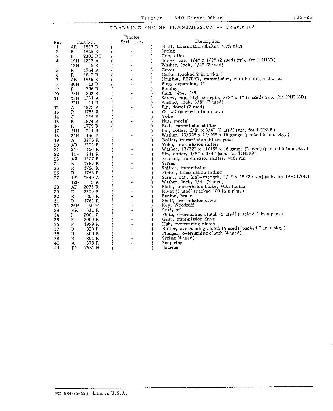 Cranking Engine (Continued)