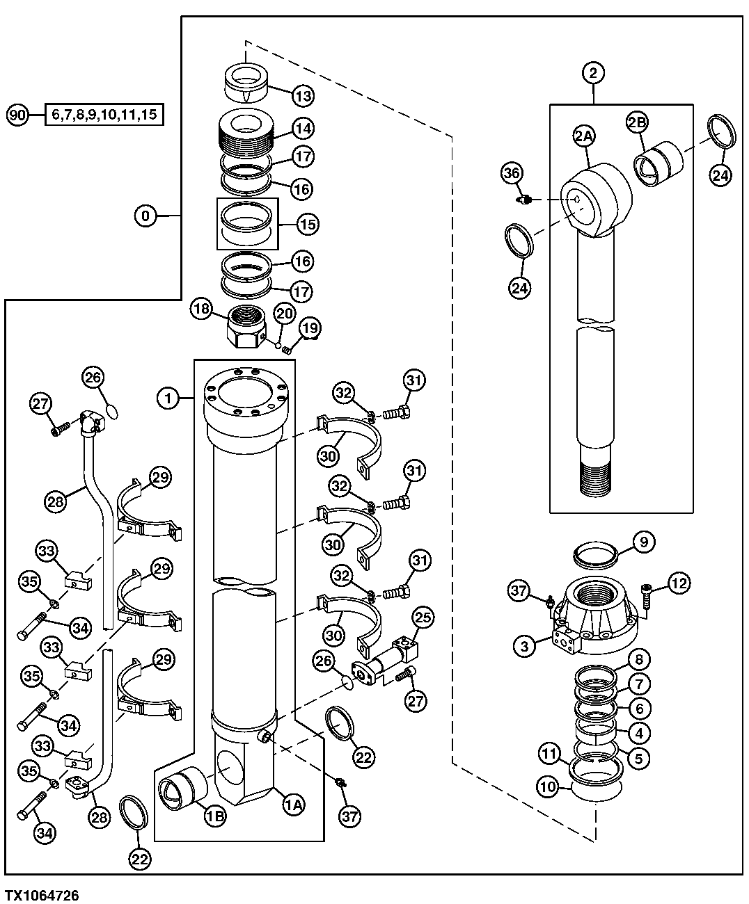 Bucket Cylinder Components (Mass Excavating)