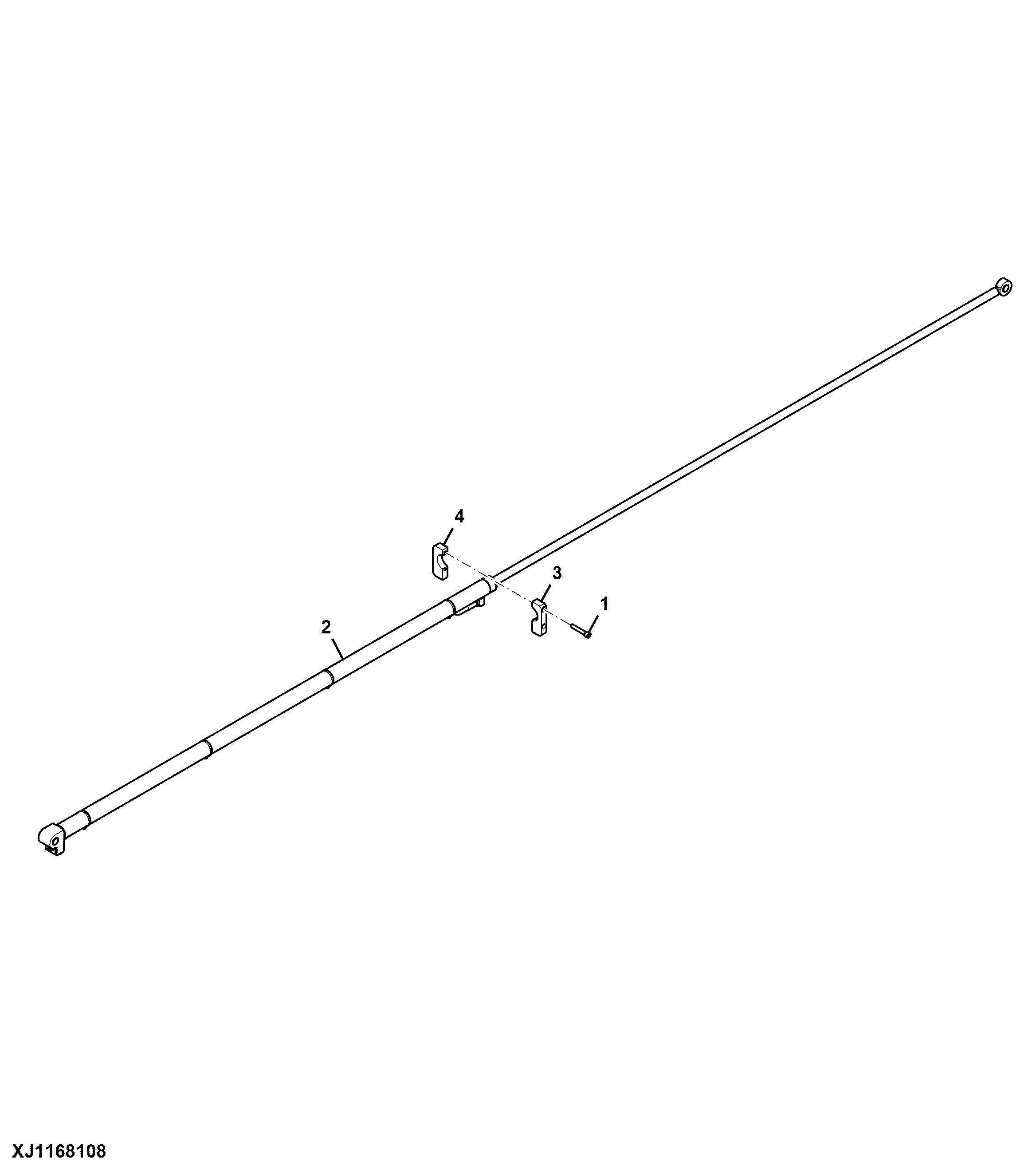 Boom Extension Cylinder Mounting, CH6113 / CH6113 DB / CH6113 IBC / CH6113 DB IBC