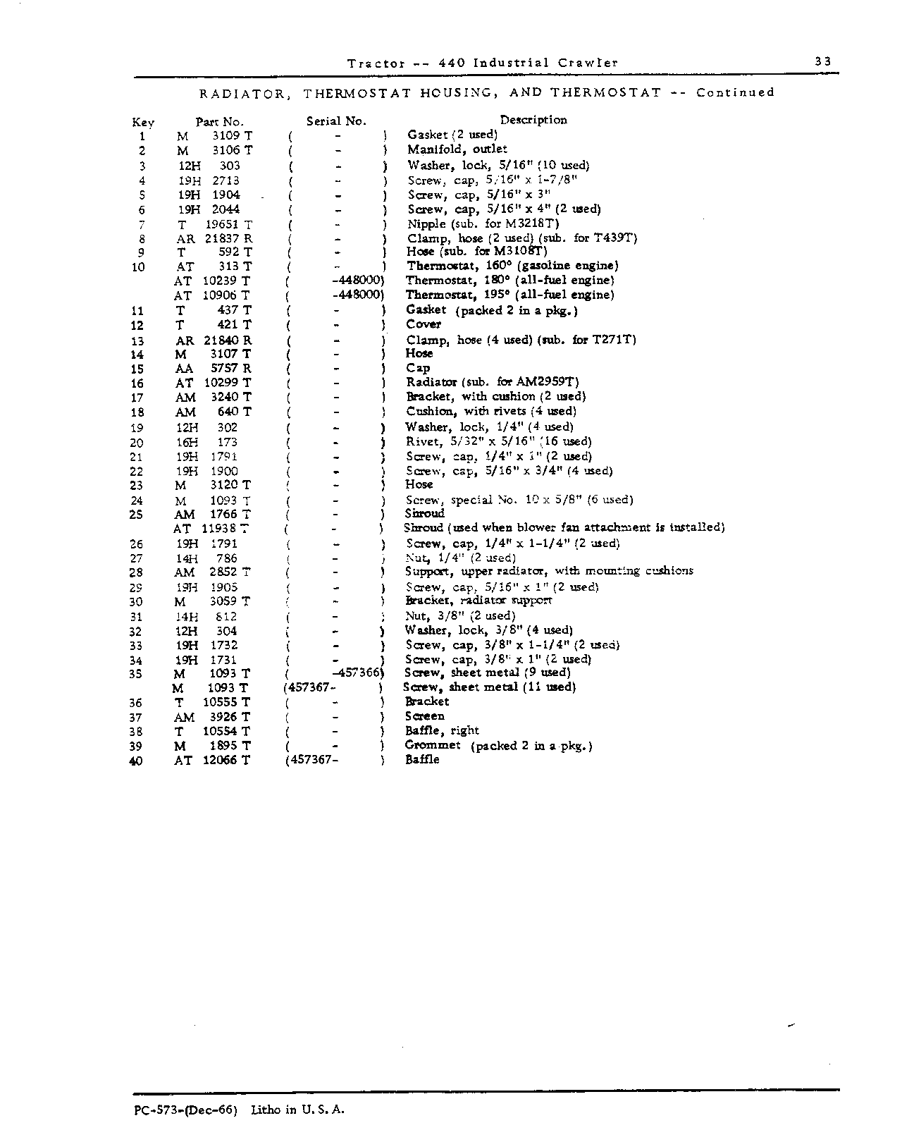 Cooling System (Continued)