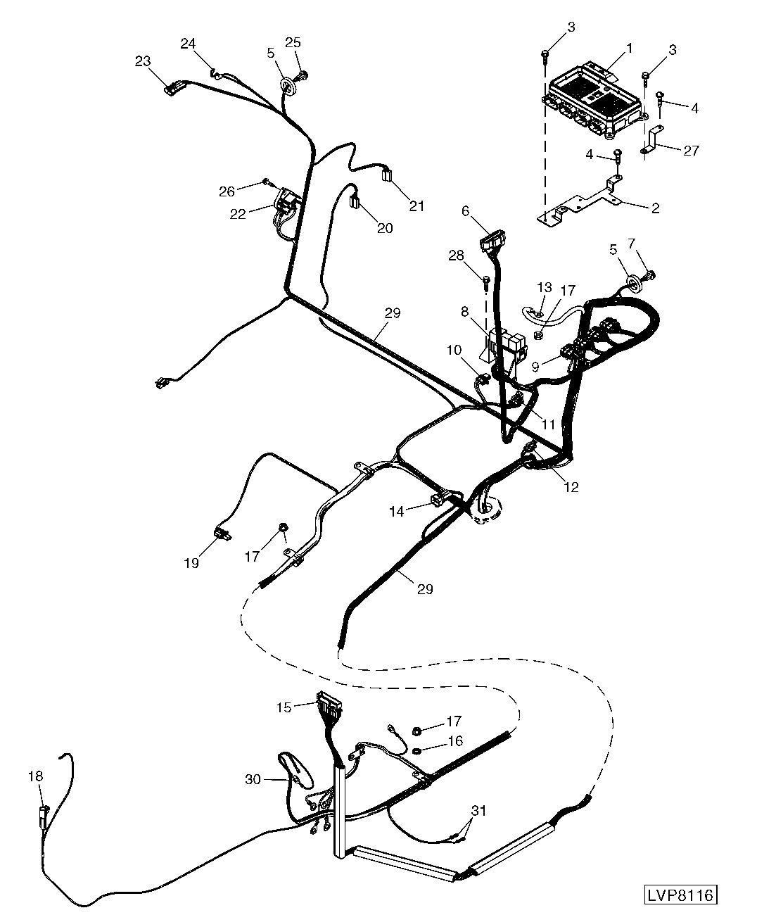 Wiring Harness (Rear) (With CAB) (420001 - )