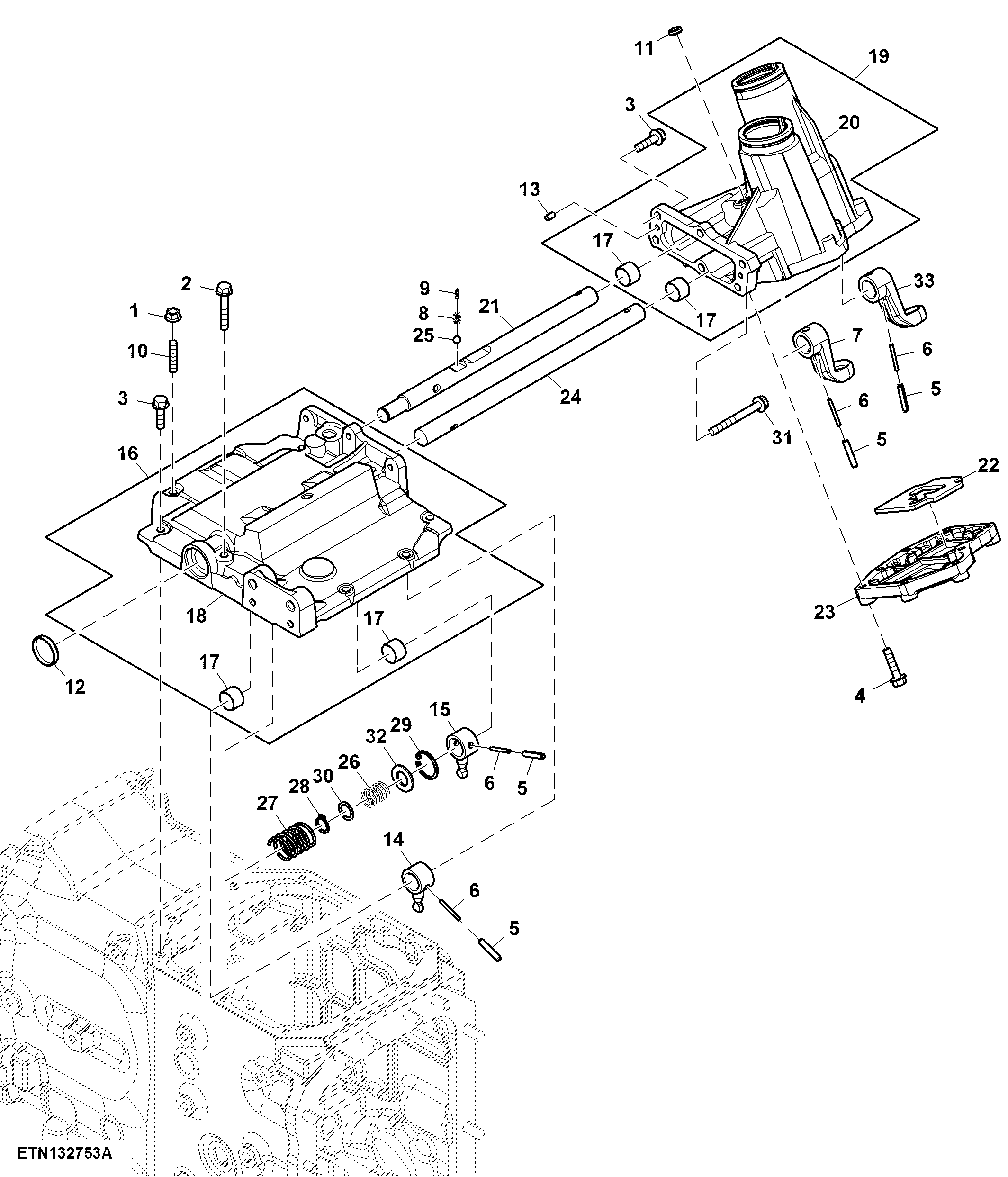 Shifter Case, RH Control, PowrReverser™, Cab