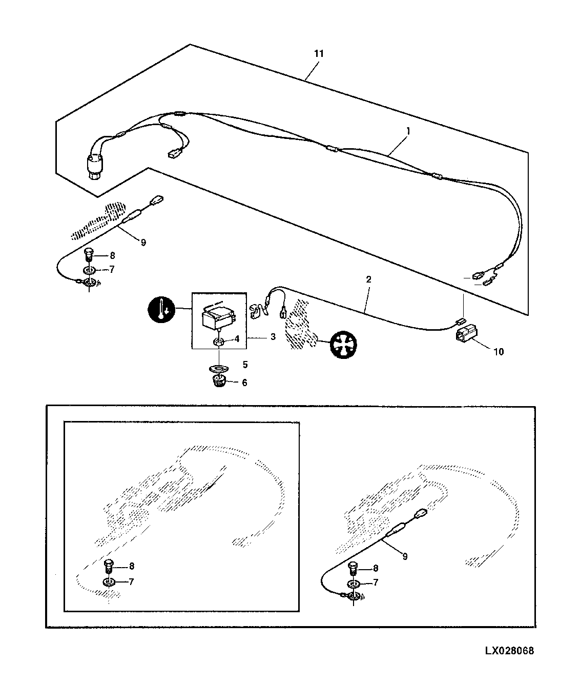 WIRING HARNESS/AIR CONDITIONING SWITCH FOR SG2 CAB