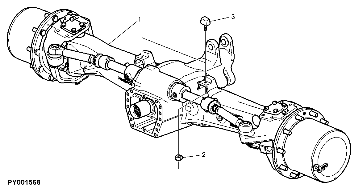 MFWD-AXLE, 740, WITH FRONT WHEEL BRAKES