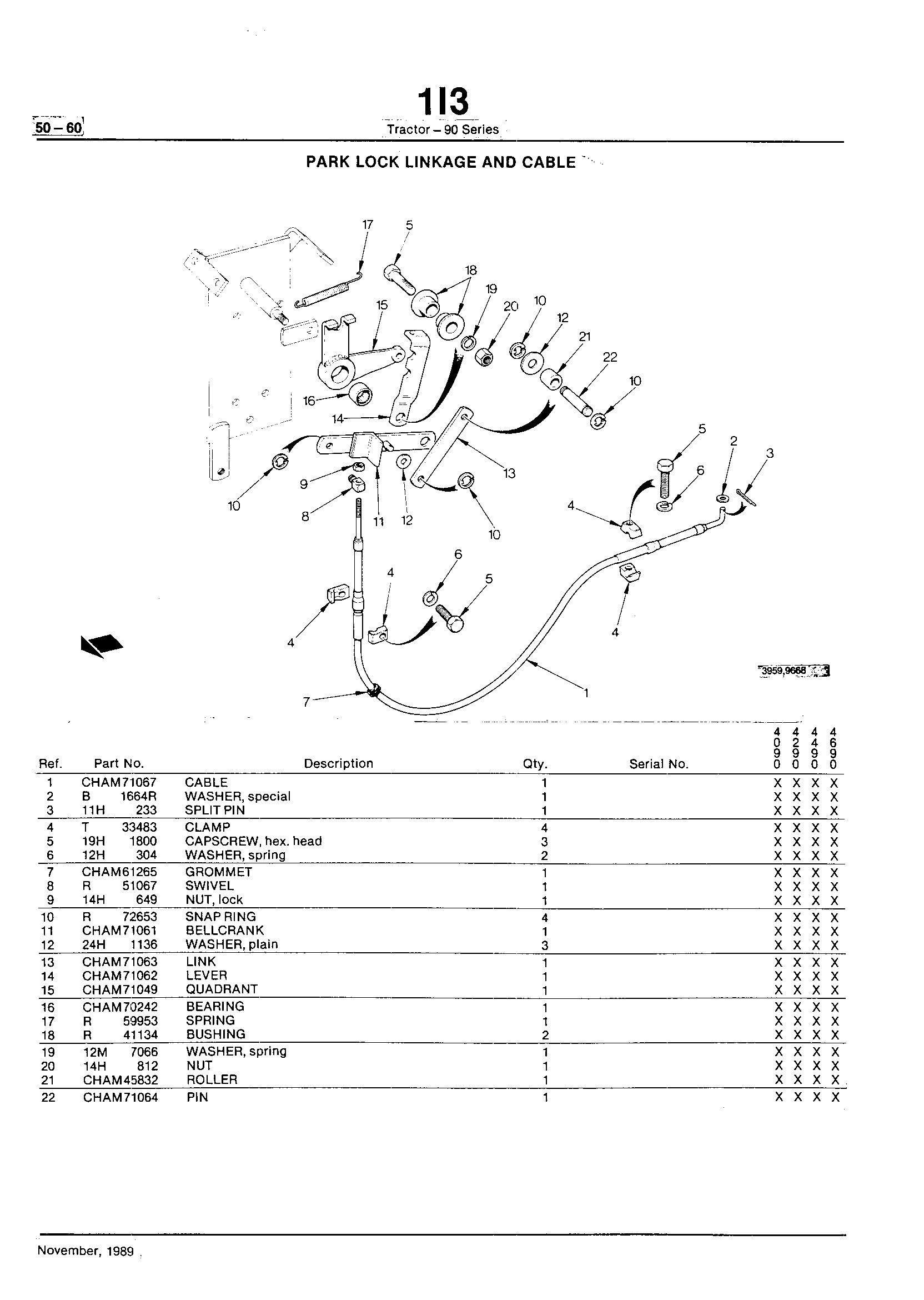 Power Train Park Lock Linkage and Cable