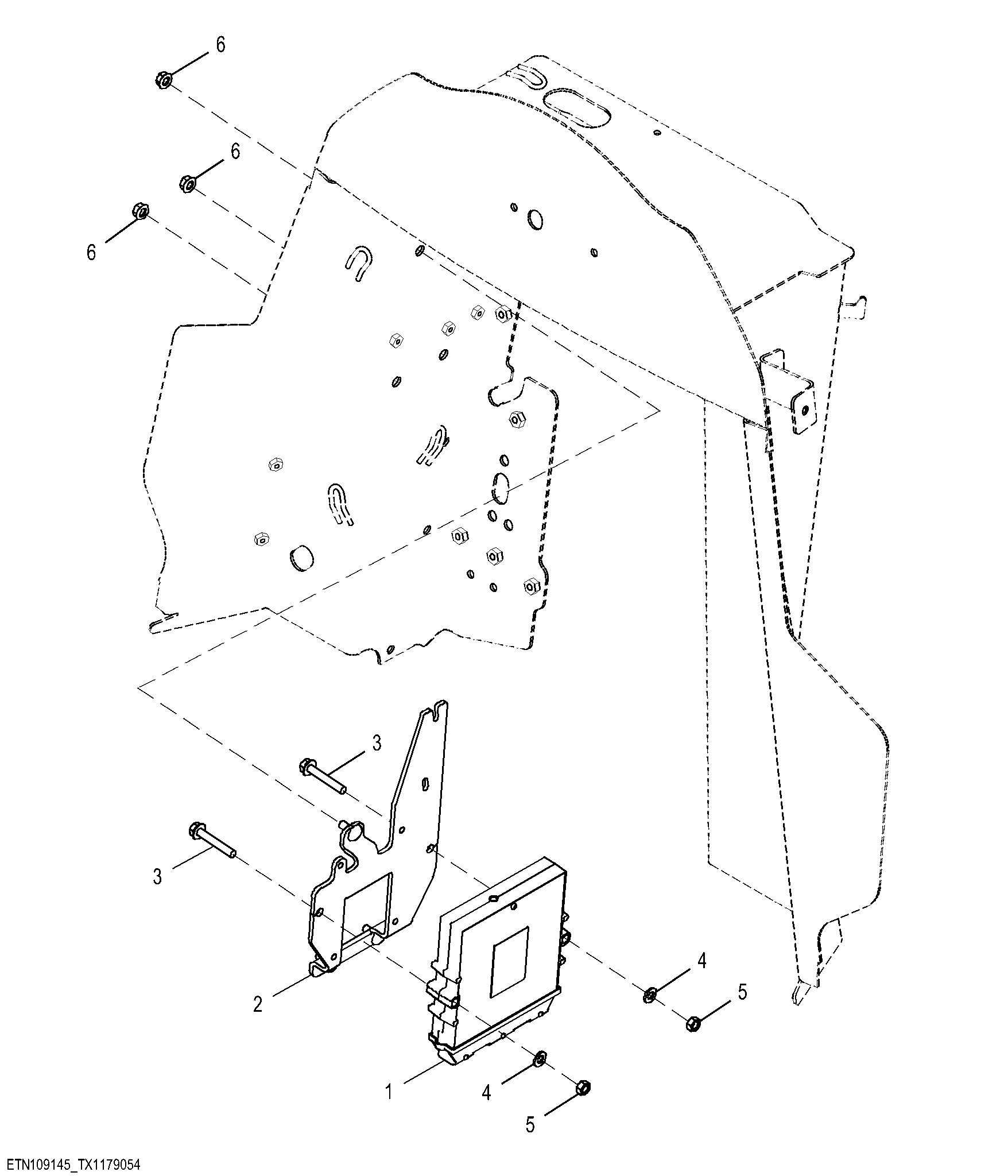 Engine Control Unit and Mounting (Engine 4045HT085-RE566007)