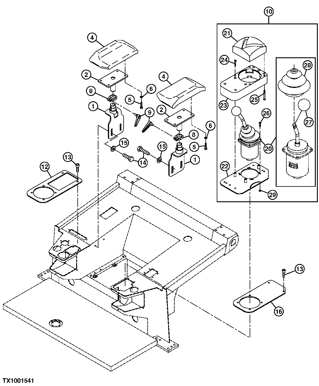 Armrest And Brackets, V-Pattern Controller (006200 - )