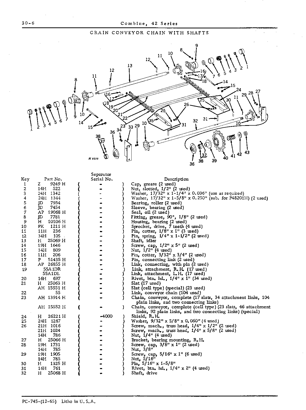 Conveyor chain, grain