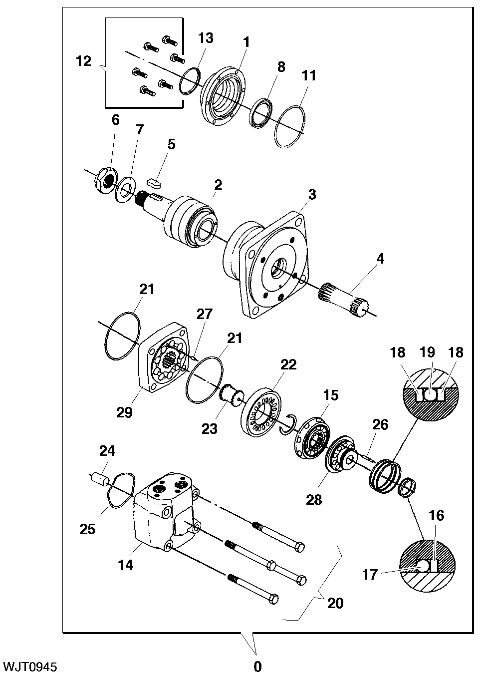 Hydraulic Motor, Feed Rollers, (OMT Series)