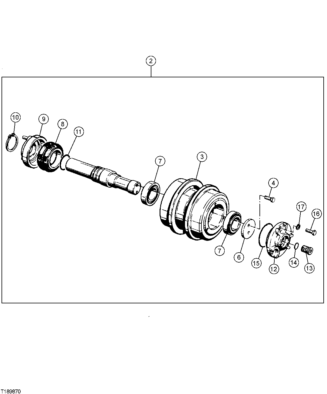 TRACK CHAIN CARRIER ROLLER AND COMPONENT PARTS