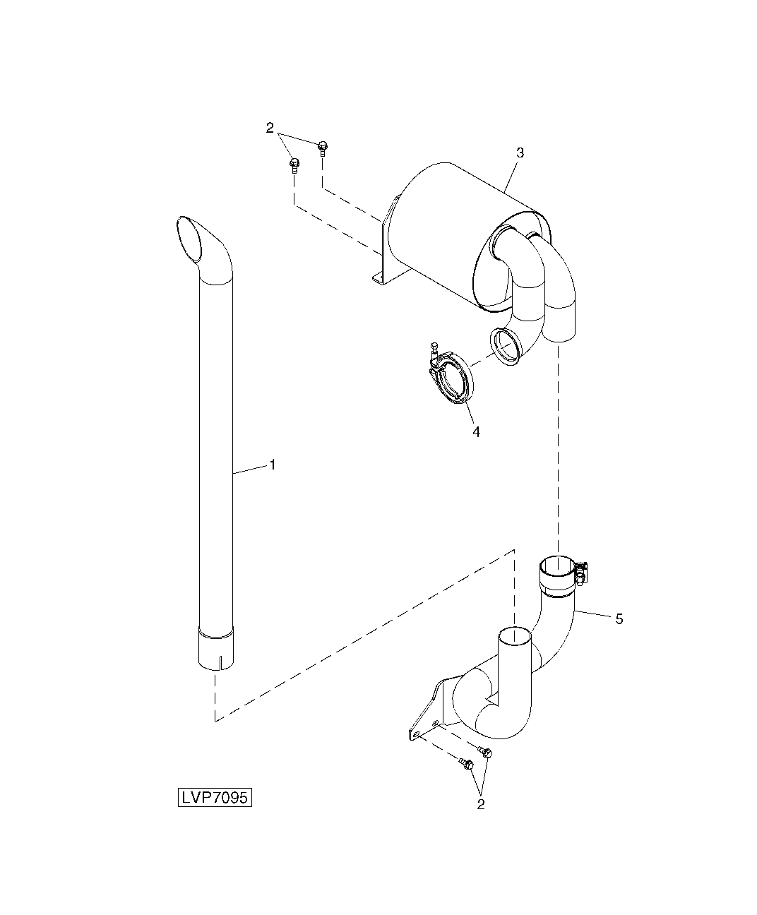 VERTICAL DISCHARGE EXHAUST PIPE AND MUFFLER