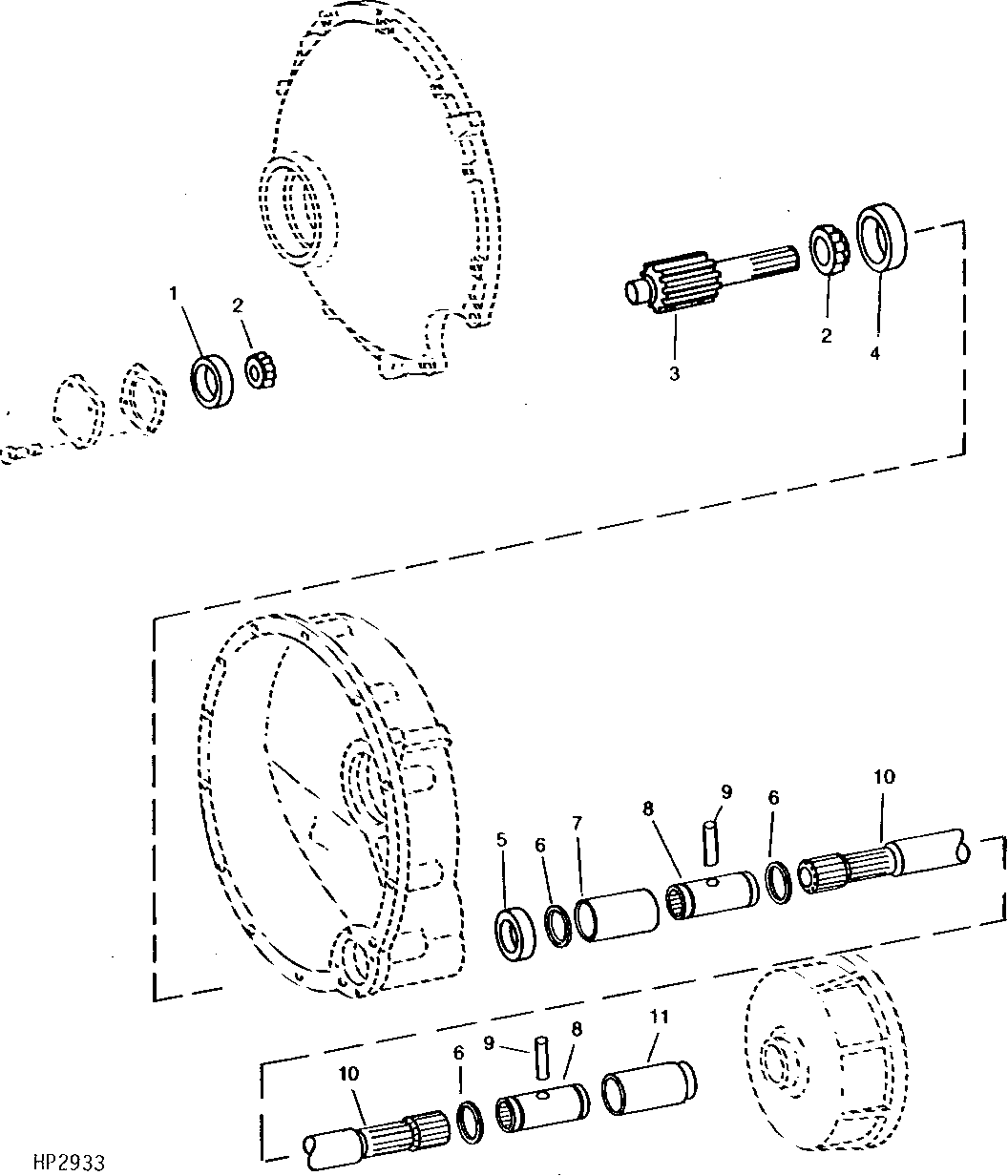 FINAL DRIVE PINION, DRIVE SHAFTS AND BEARINGS