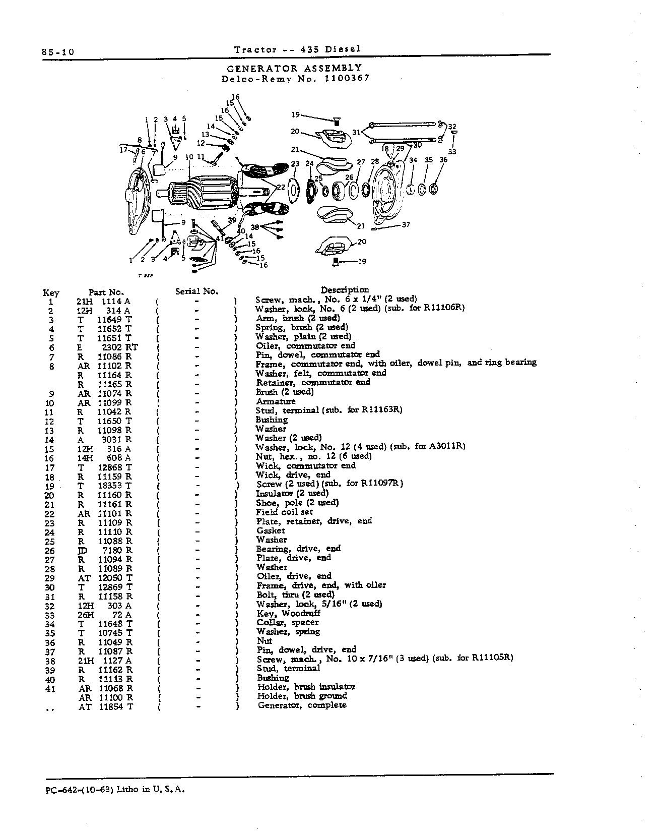 Armature, generator