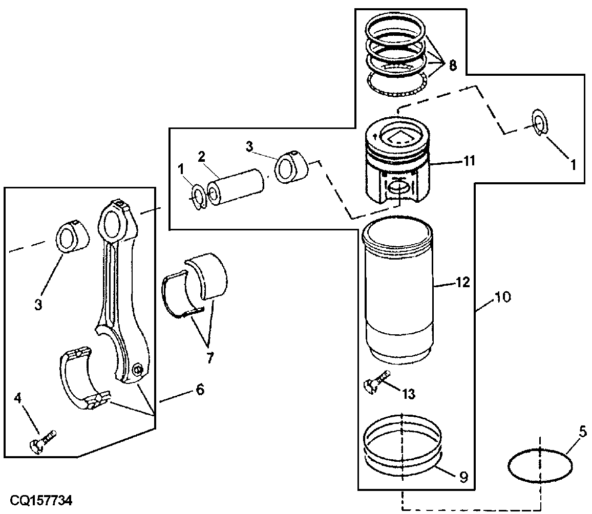 PISTON/CONNECTING RODS/CYLINDER LINER - 8.1L ENGINE