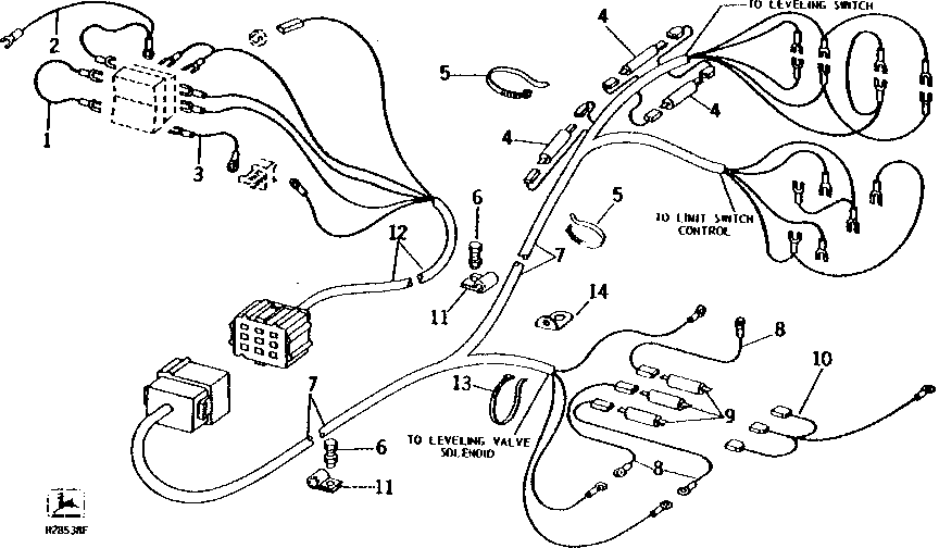 FRONT AND REAR LEVELING WIRING HARNESS ( - 212800)