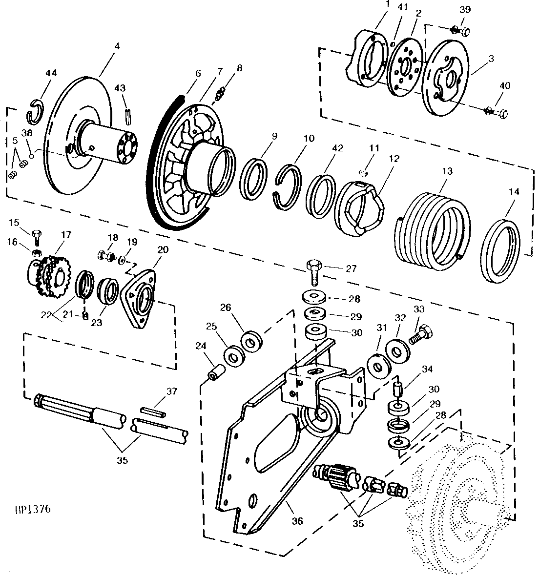 FEEDER HOUSE LOWER SHAFT, SHEAVE, AND MOUNTINGS (VARIABLE DRIVE)