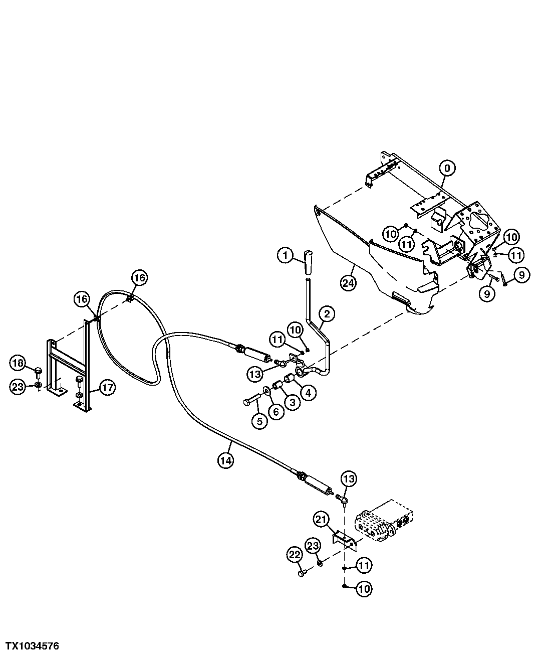 Blade Pilot Control Lever and Cable ( - 037304)