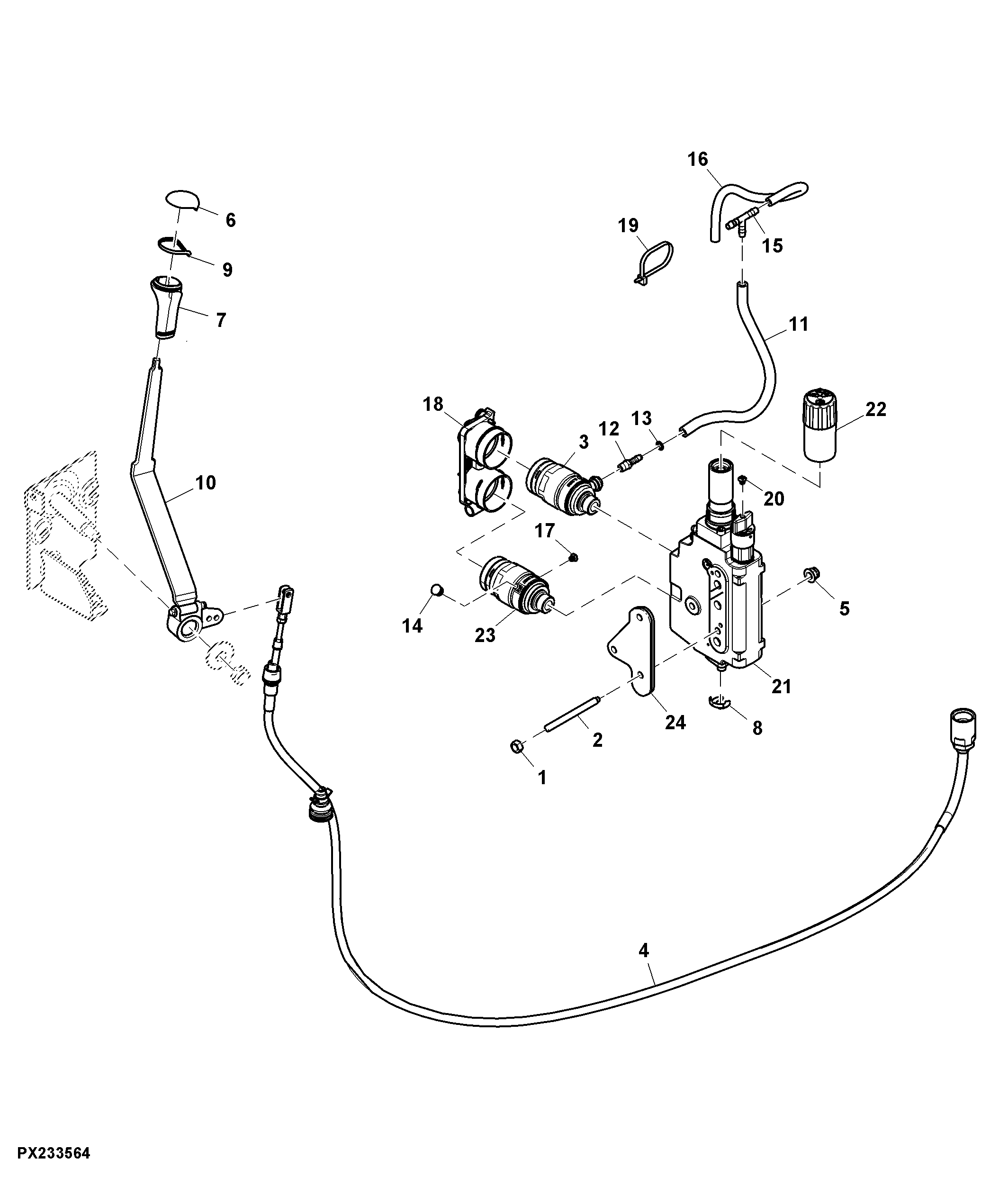 Selective Control Valve, Control Linkage, 3A