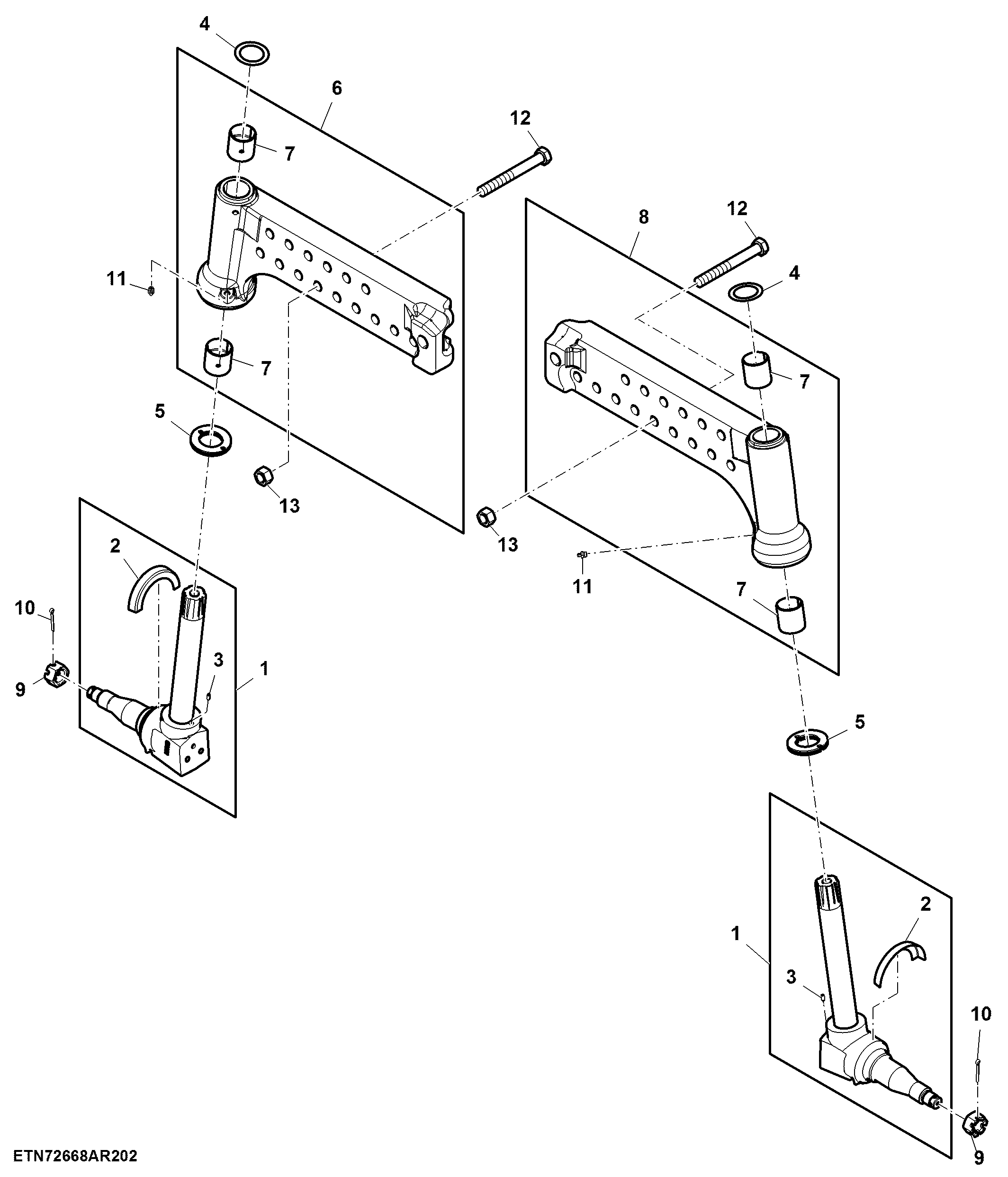 Front Axle Knee / Spindle Knuckle, 2WD Front Axle, W/O Track Extension