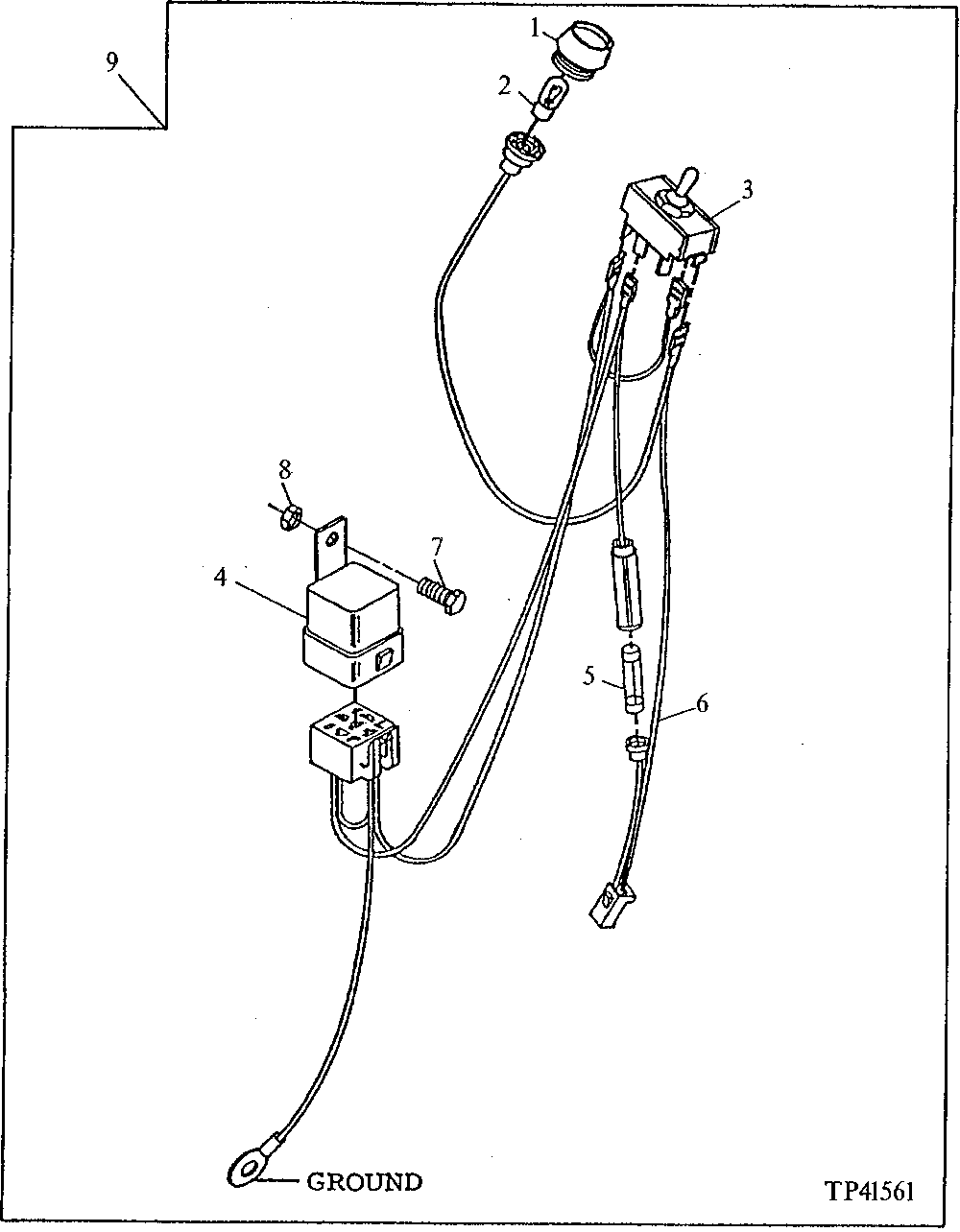 CONTINUOUS SAW ON/OFF SWITCH AND HARNESS ( - 788773)