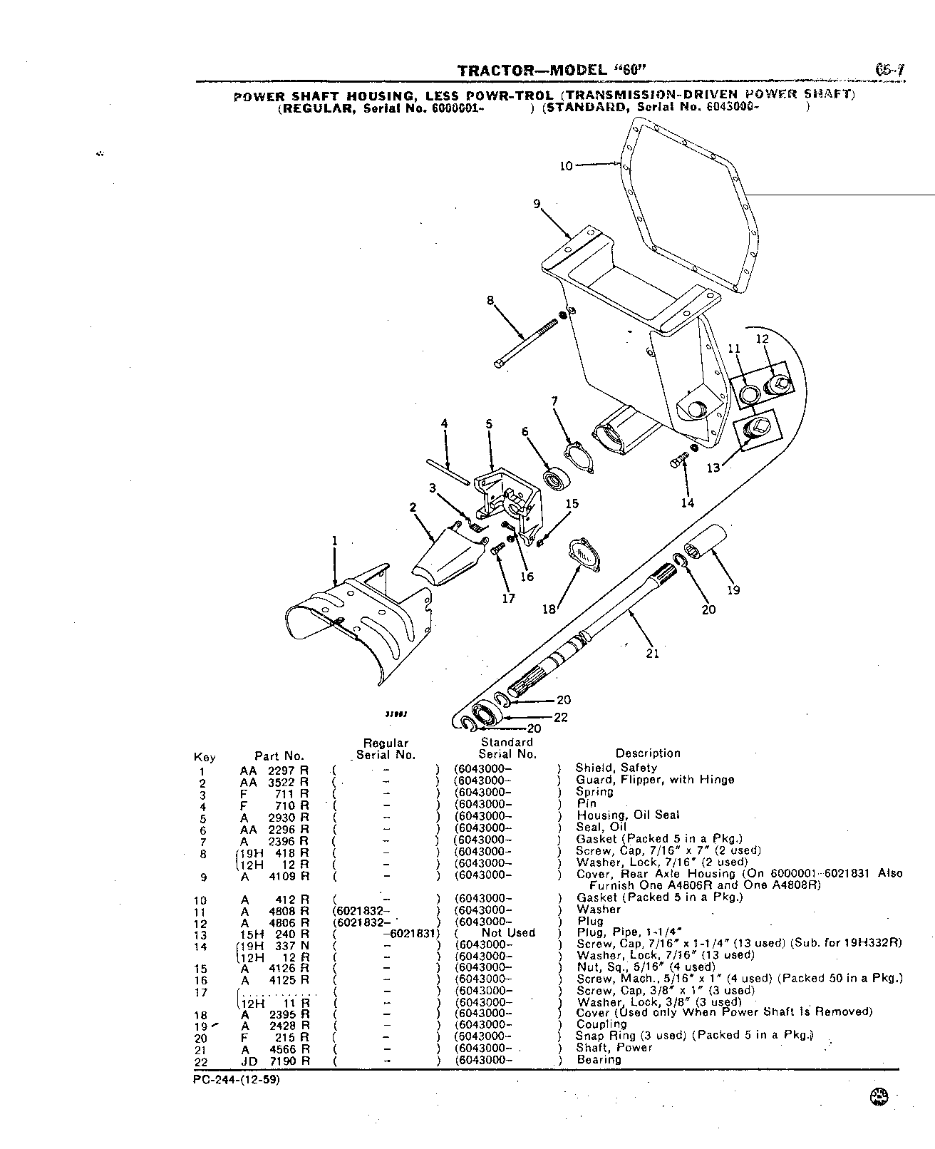 Section 65-Powershaft and Powershaft Clutch (Continued)