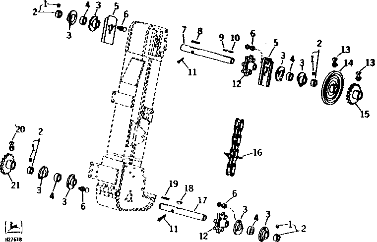 CLEAN GRAIN UPPER ELEVATOR SHAFTS, SHEAVE, AND SPROCKETS