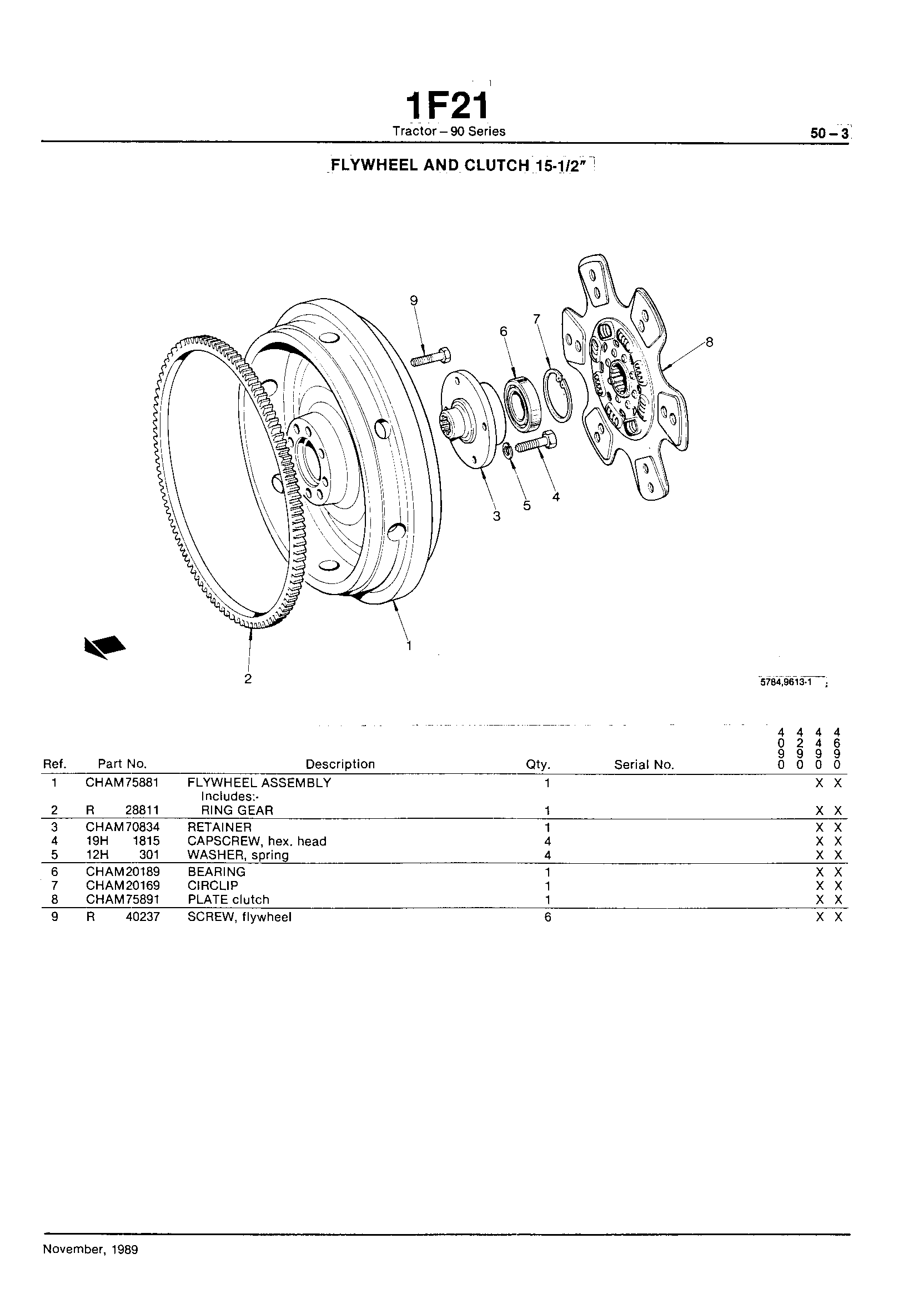 Power Train Flywheel and Clutch (Continued)