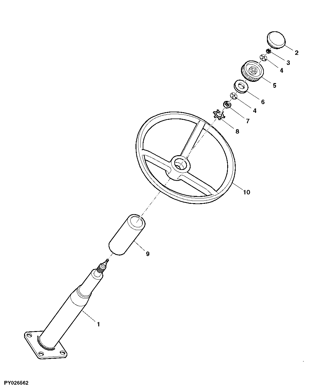 STEERING WHEEL AND STEERING COLUMN (TELESCOPIC)