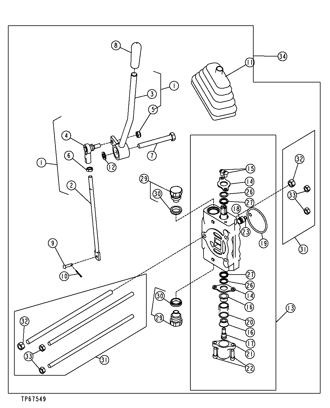 Auxiliary Valve with Linkage, Fifth Function