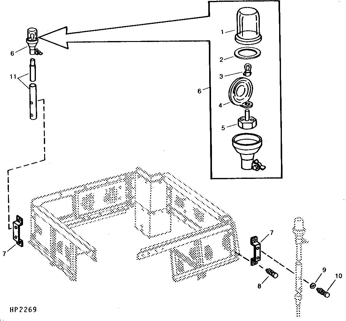 REVOLVING HAZARD WARNING LIGHTS AND MOUNTINGS (EXPORT) (600001 - )