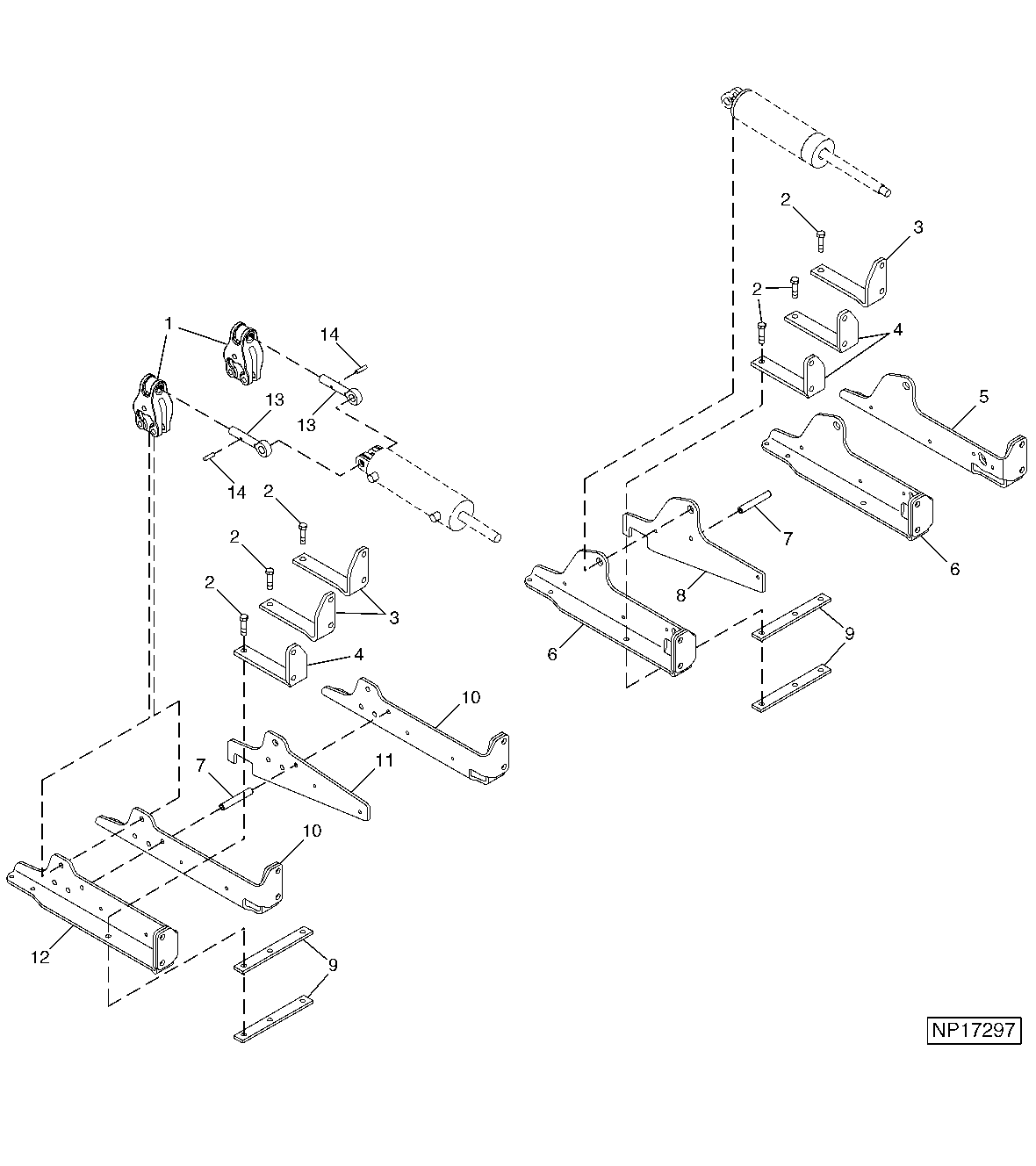 Cylinder Anchor Plates W/ Single Point, 15' Main Frame