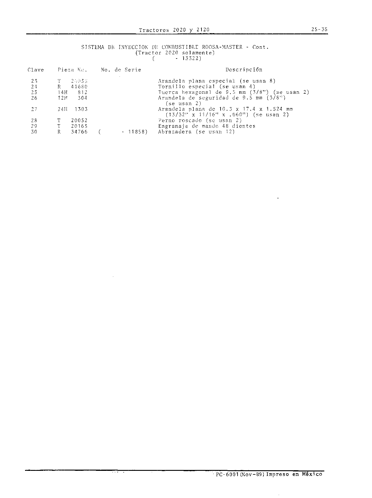 Sistema de Inyeccion de Combustible Roosa-Master (Continued)