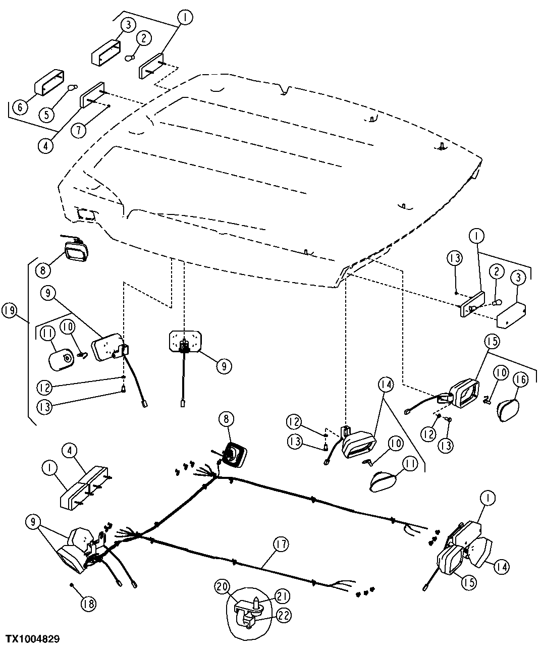 Standard Lights, Deluxe Lights and Roof Harness ( - 953497)
