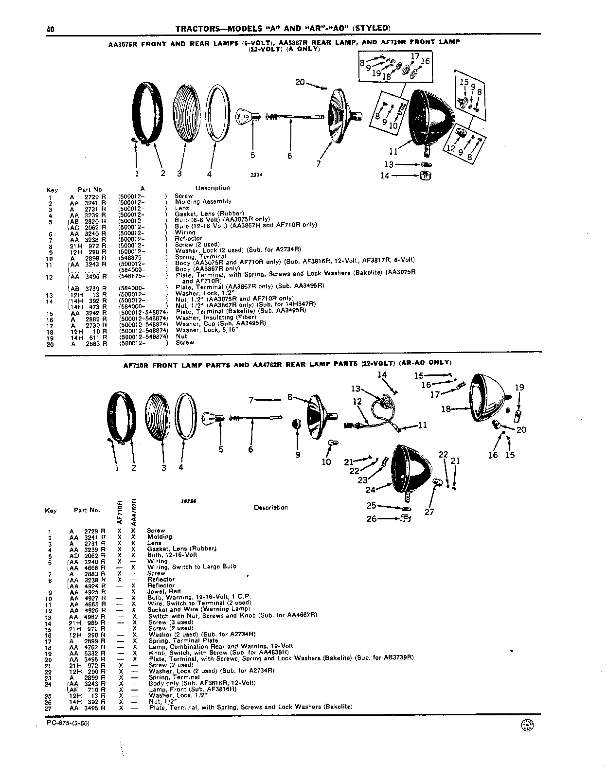 Lamps, Rear, with Switch