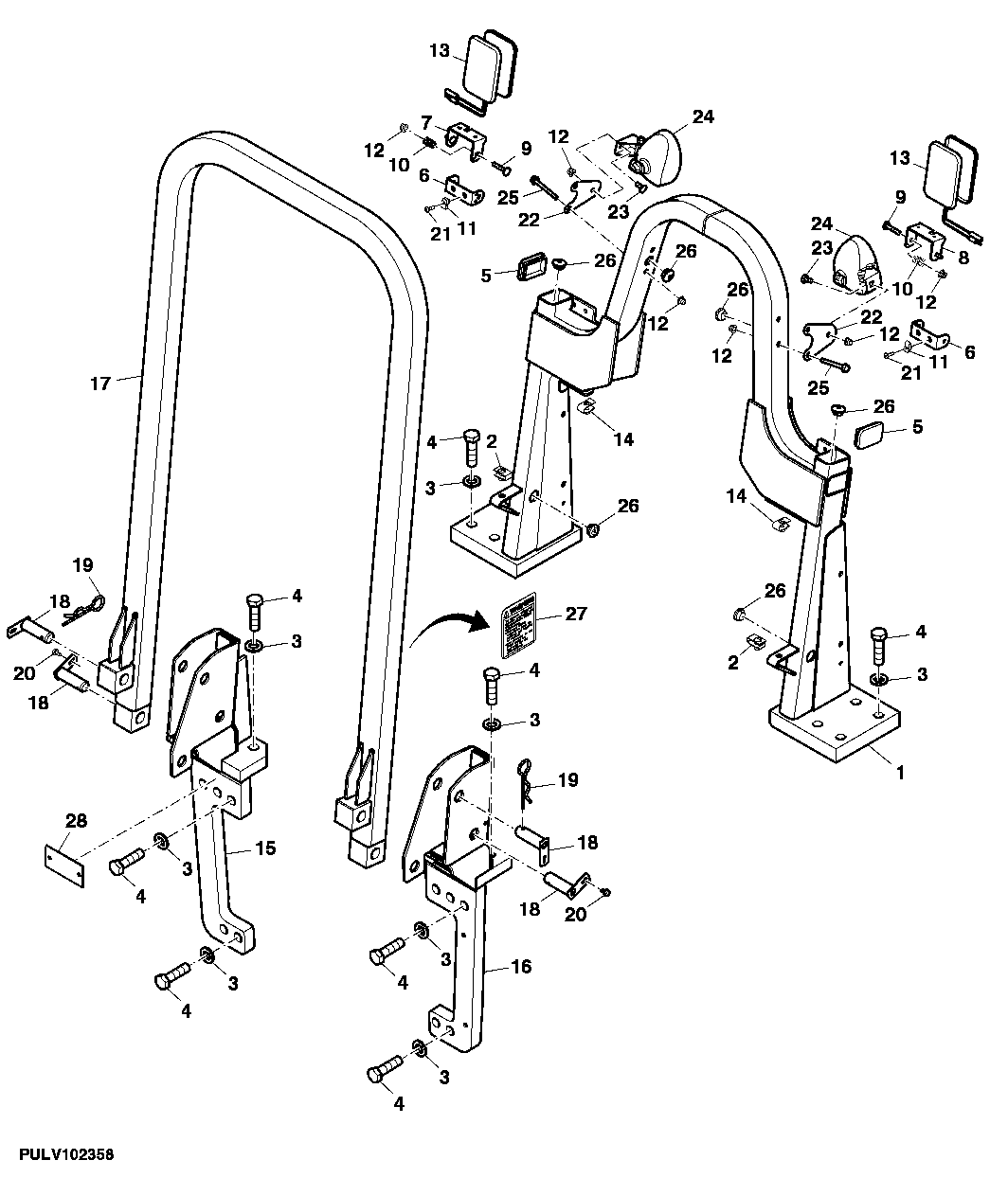 ROPS STANDARD, OPEN OPERATOR'S STATION (LOW PROFILE)