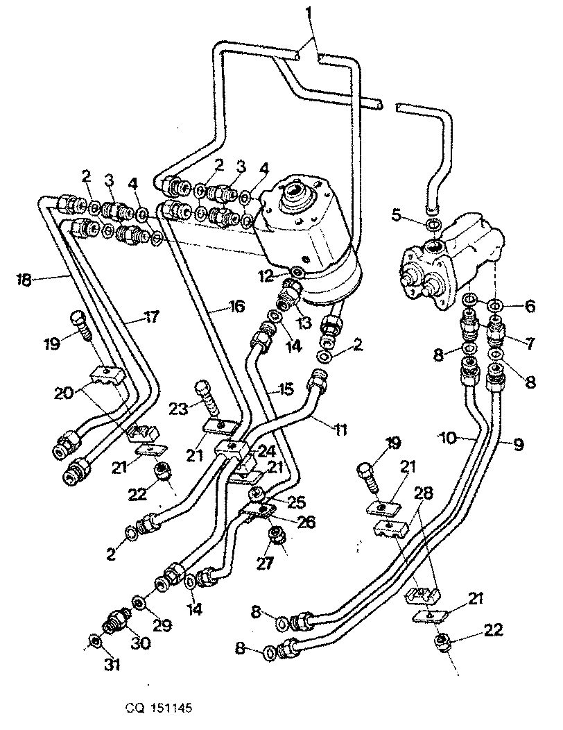 HYDROSTATIC STEERING AND BRAKE, OIL LINES - WITHOU