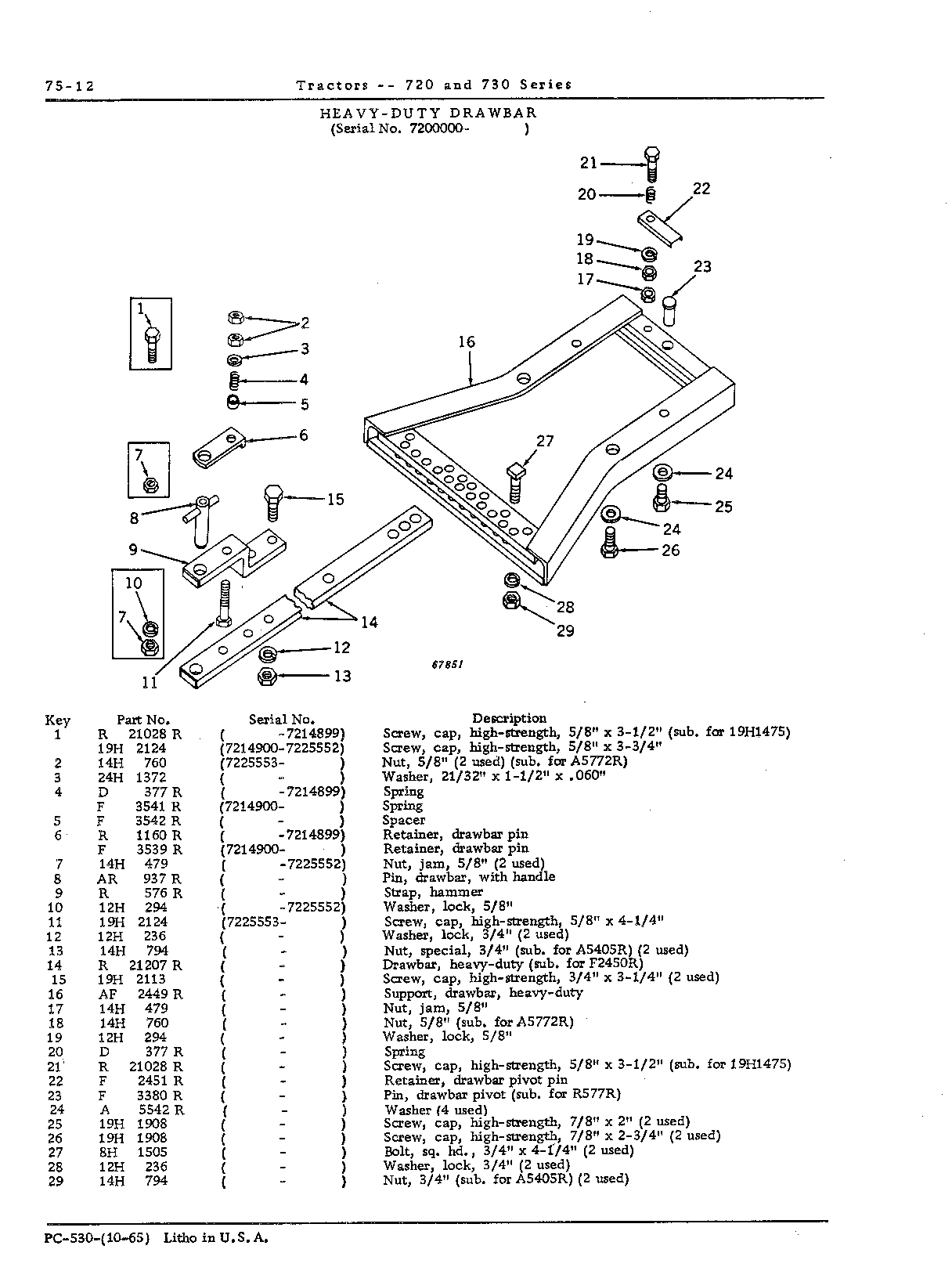 Heavy-duty drawbar (standard)